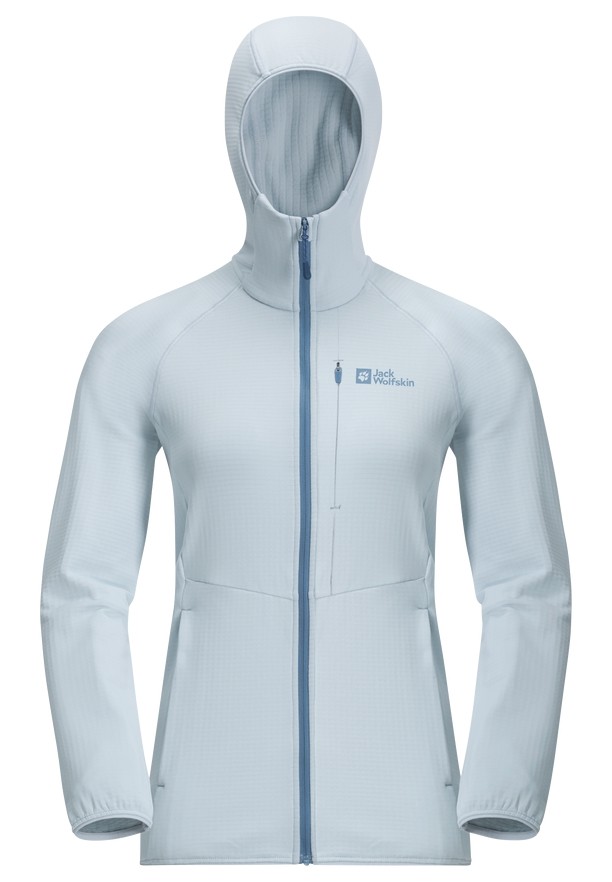 Jack Wolfskin Kolbenberg Hooded Fz Fleece Jassen Dames Blauw | 18387136