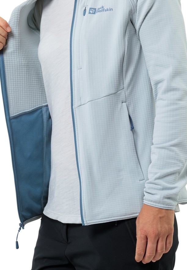 Jack Wolfskin Kolbenberg Hooded Fz Fleece Jassen Dames Blauw | 18387136