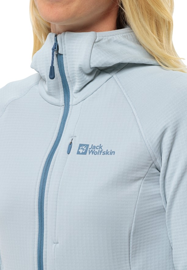 Jack Wolfskin Kolbenberg Hooded Fz Fleece Jassen Dames Blauw | 18387136