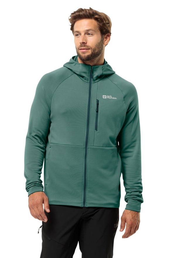 Jack Wolfskin Kolbenberg Hooded Fz Fleece Jassen Heren Groen | 59647642