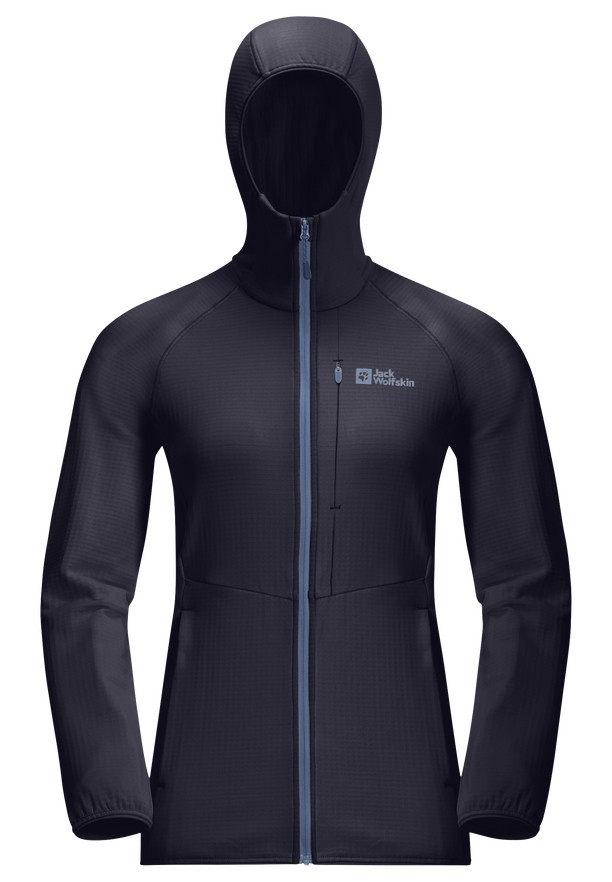 Jack Wolfskin Kolbenberg Hooded Fz Fleece Jassen Dames Donkerblauw | 42782813