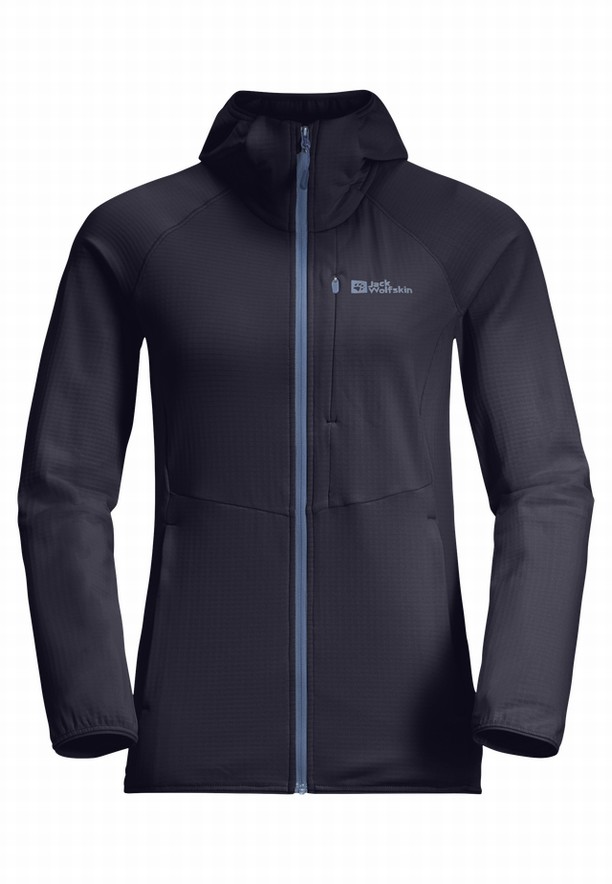 Jack Wolfskin Kolbenberg Hooded Fz Fleece Jassen Dames Donkerblauw | 42782813