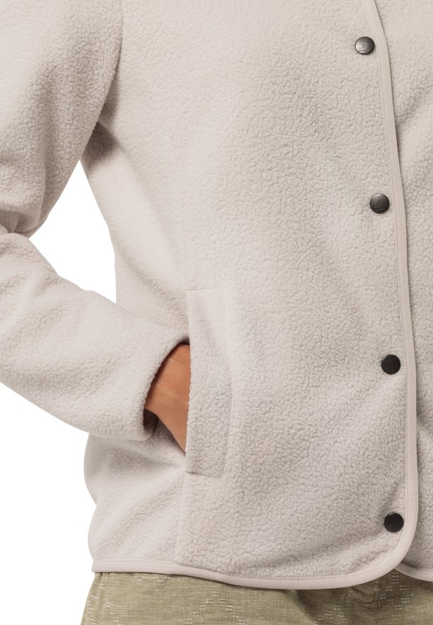 Jack Wolfskin Light Curl Fleece Jassen Dames Wit | 97041650