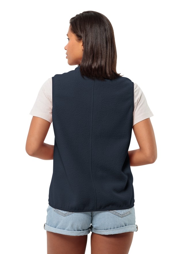 Jack Wolfskin Light Curl Vest Dames Donkerblauw | 32968627