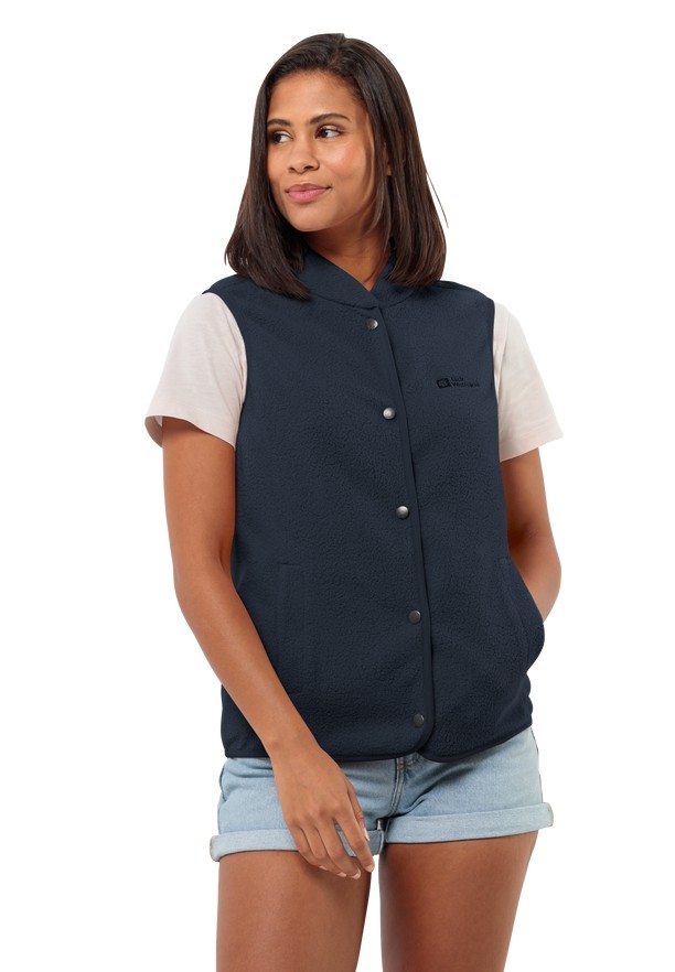 Jack Wolfskin Light Curl Vest Dames Donkerblauw | 32968627