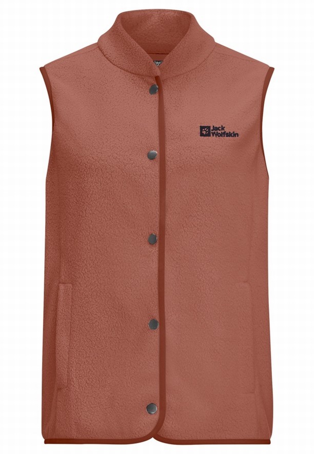 Jack Wolfskin Light Curl Vest Dames Rood | 70175540
