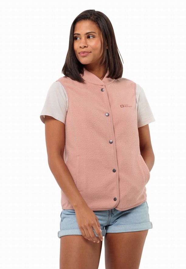 Jack Wolfskin Light Curl Vest Dames Roze | 19892987