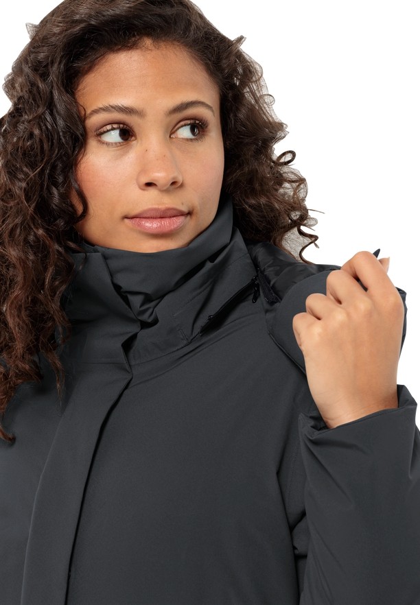 Jack Wolfskin Luisenplatz Donzen Jassen Dames Zwart | 26654441