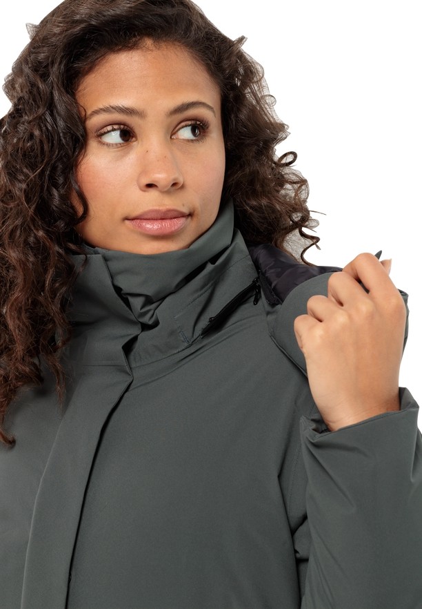 Jack Wolfskin Luisenplatz Donzen Jassen Dames Grijs | 37067501