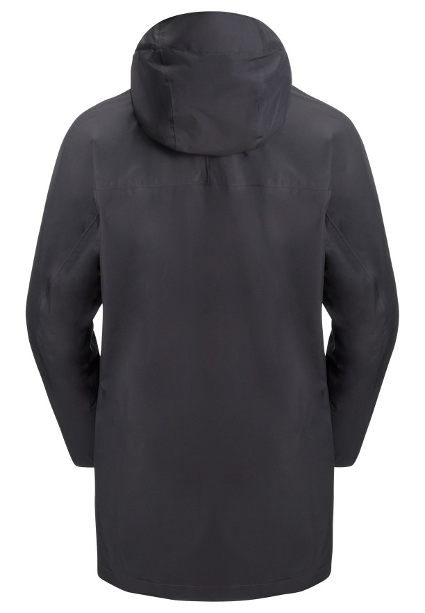 Jack Wolfskin Mainkai Long Regenjassen Dames Zwart | 81534525