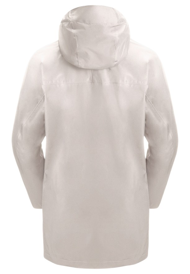 Jack Wolfskin Mainkai Long Regenjassen Dames Wit | 11787784