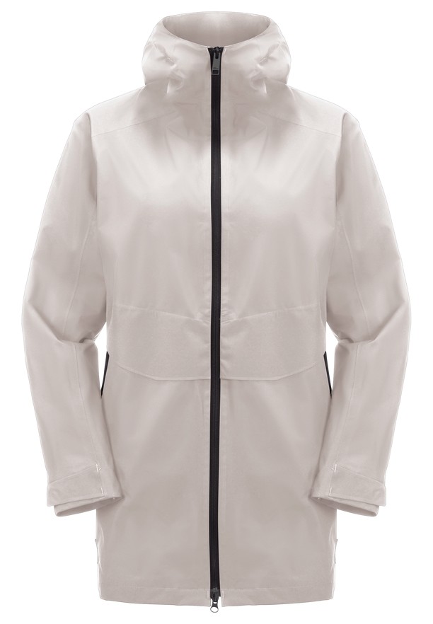 Jack Wolfskin Mainkai Long Regenjassen Dames Wit | 11787784