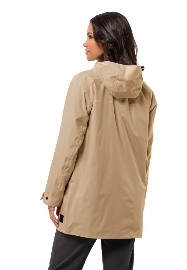 Jack Wolfskin Mainkai Long Regenjassen Dames Khaki | 98232338