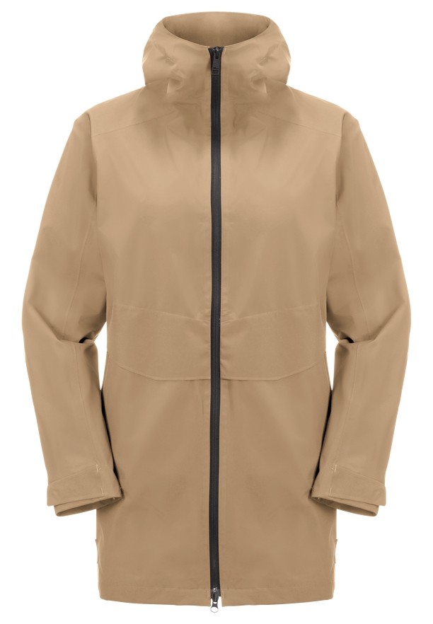 Jack Wolfskin Mainkai Long Regenjassen Dames Khaki | 98232338