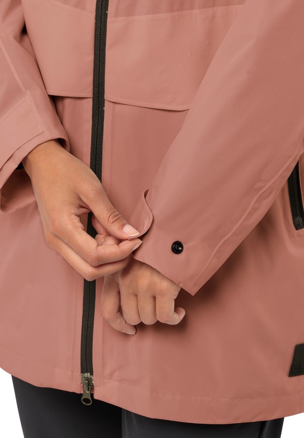 Jack Wolfskin Mainkai Long Regenjassen Dames Roze | 96346289