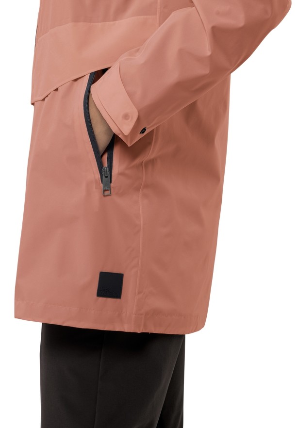 Jack Wolfskin Mainkai Long Regenjassen Dames Roze | 96346289