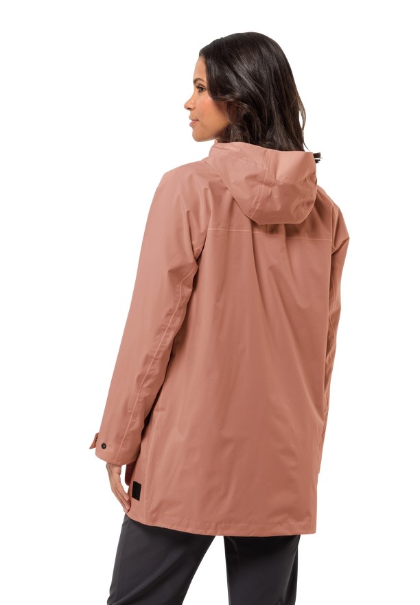 Jack Wolfskin Mainkai Long Regenjassen Dames Roze | 96346289