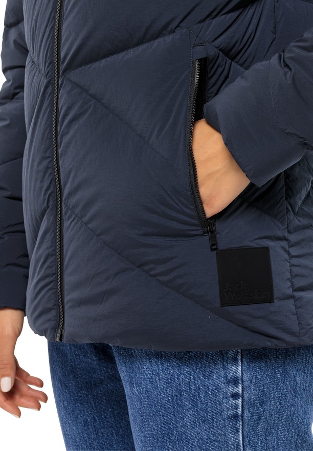 Jack Wolfskin Marienplatz Donsjas Dames Donkerblauw | 20834787