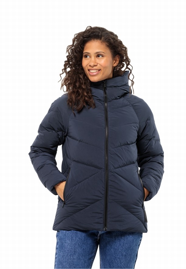 Jack Wolfskin Marienplatz Donsjas Dames Donkerblauw | 20834787