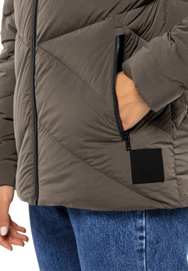 Jack Wolfskin Marienplatz Donsjas Dames Koffie | 17507529