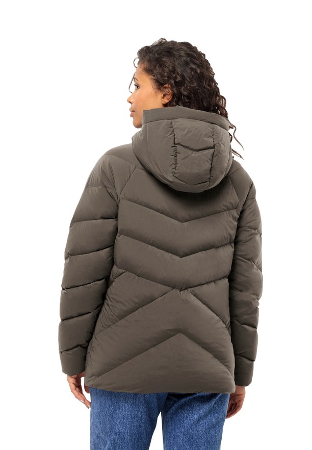 Jack Wolfskin Marienplatz Donsjas Dames Koffie | 17507529