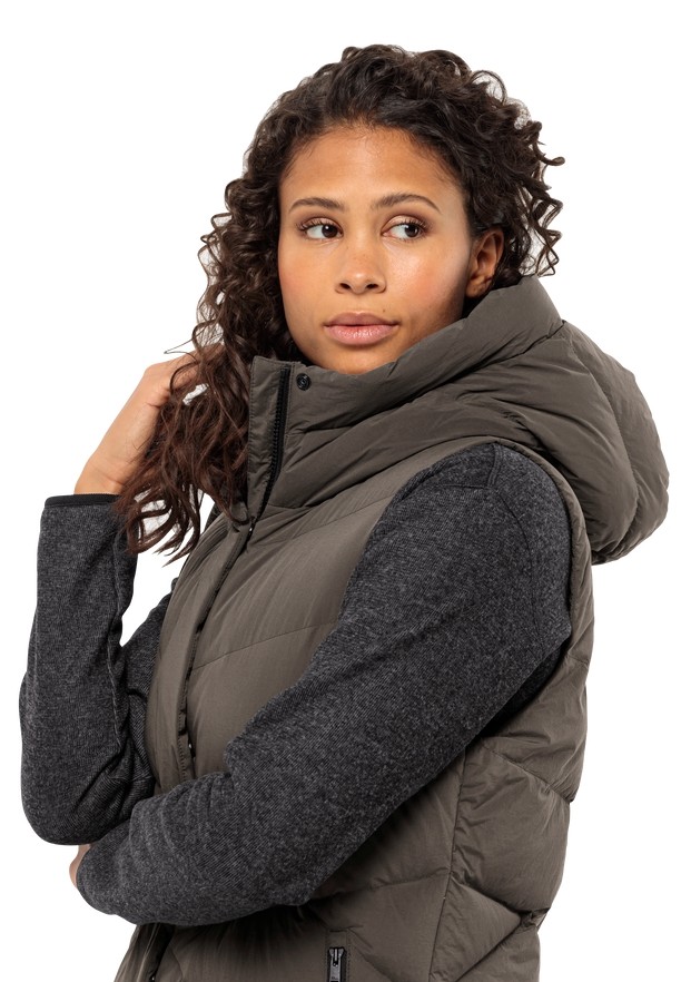 Jack Wolfskin Marienplatz Vest Dames Koffie | 14204435