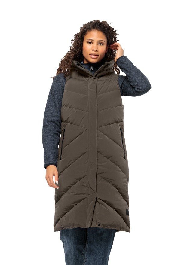 Jack Wolfskin Marienplatz Vest Dames Koffie | 14204435
