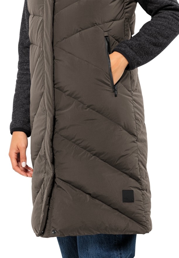 Jack Wolfskin Marienplatz Vest Dames Koffie | 14204435