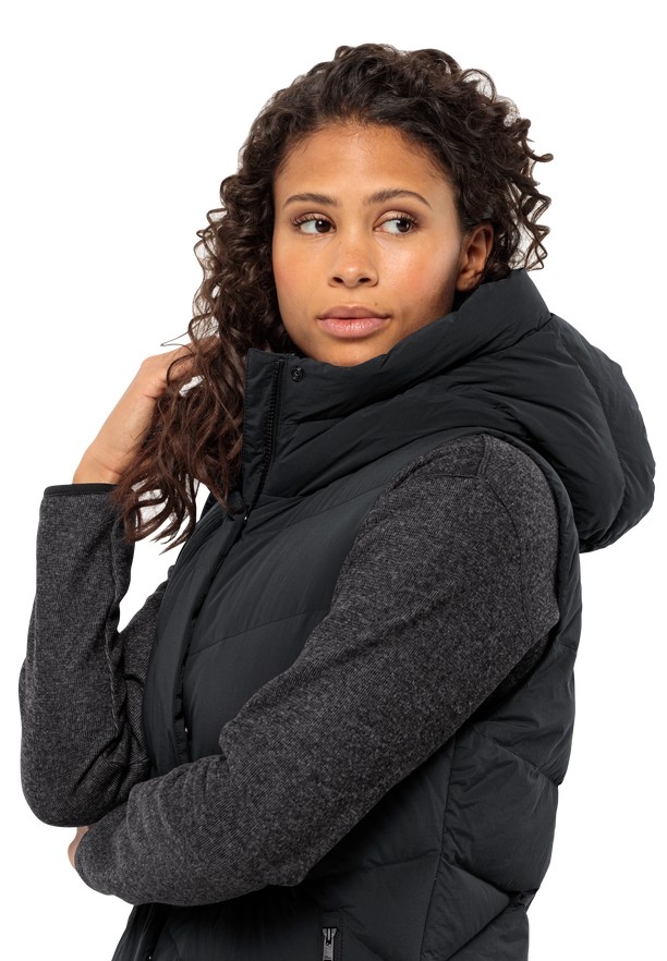 Jack Wolfskin Marienplatz Vest Dames Zwart | 43630086