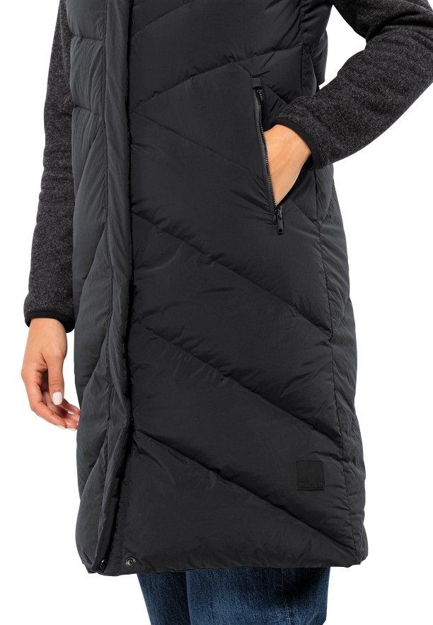 Jack Wolfskin Marienplatz Vest Dames Zwart | 43630086