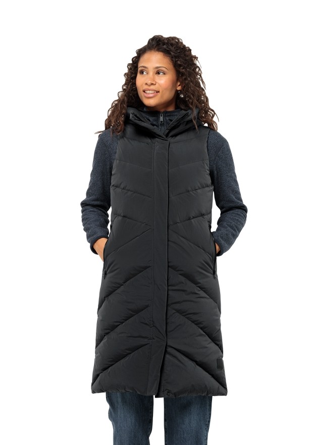 Jack Wolfskin Marienplatz Vest Dames Zwart | 43630086