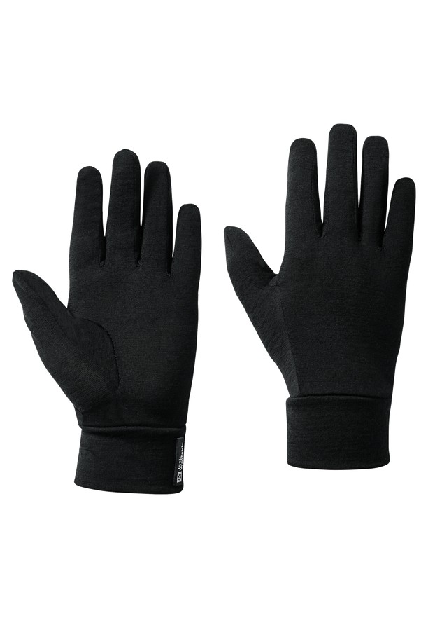 Jack Wolfskin Merino Handschoenen Dames Zwart | 32087143