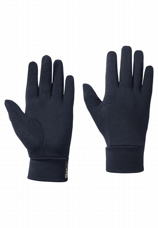 Jack Wolfskin Merino Handschoenen Dames Donkerblauw | 81949077