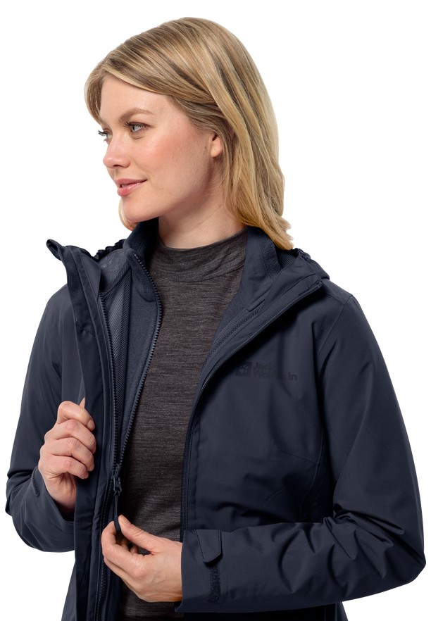 Jack Wolfskin Moonrise 3in1 Jassen Dames Donkerblauw | 37144530