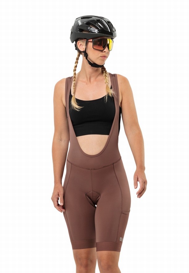 Jack Wolfskin Morobbia Bib Korte Broek Dames Rood | 35269531
