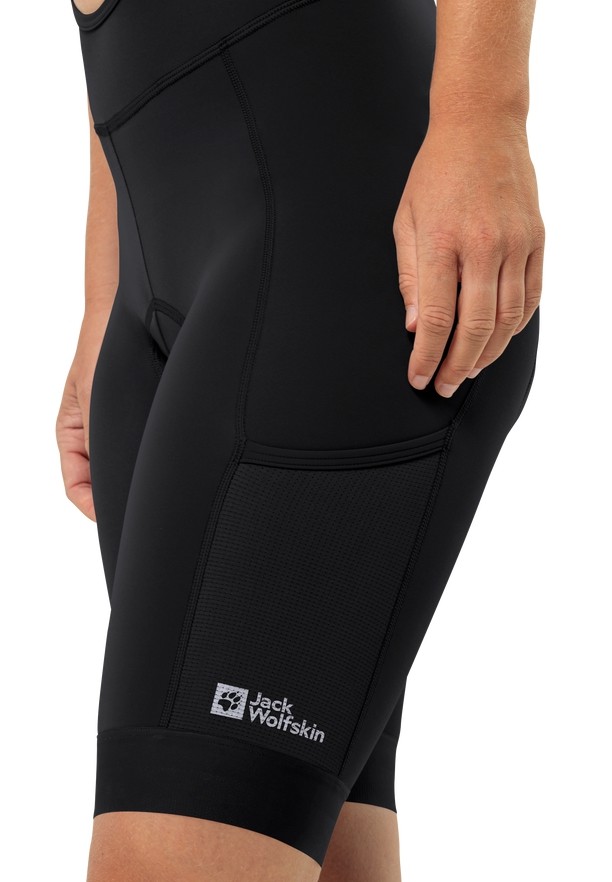 Jack Wolfskin Morobbia Bib Korte Broek Dames Zwart | 90307573