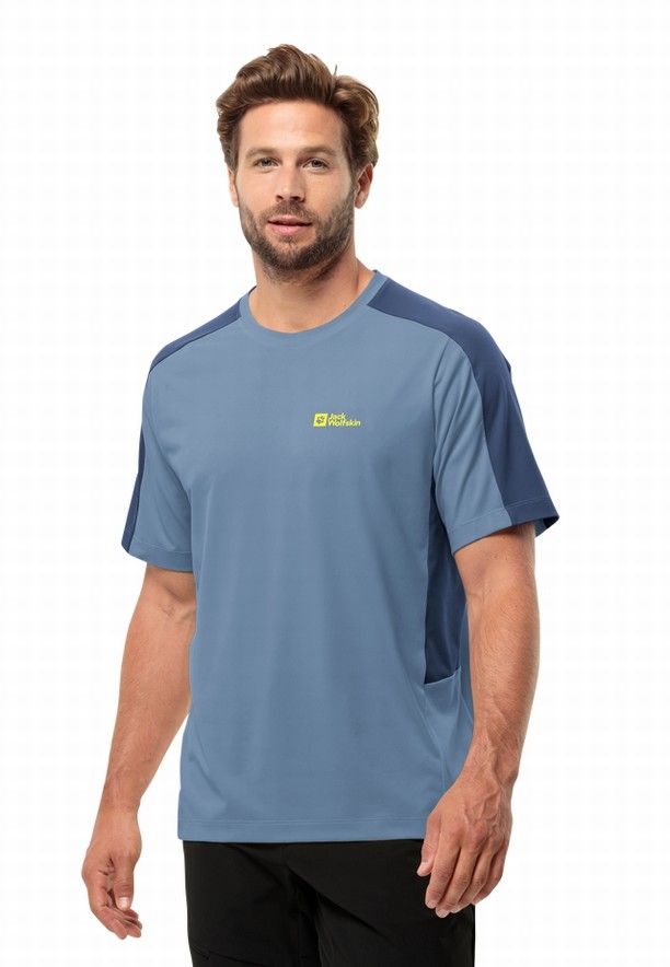 Jack Wolfskin Narrows T-shirts Heren Blauw | 14775628