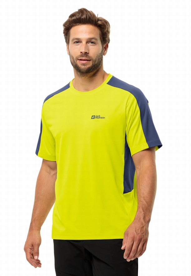 Jack Wolfskin Narrows T-shirts Heren Geel | 59148468