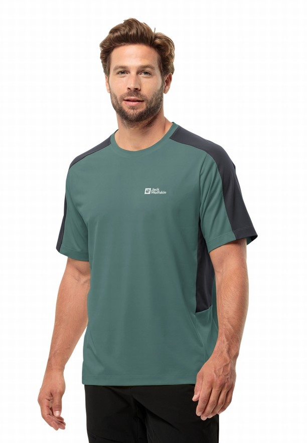 Jack Wolfskin Narrows T-shirts Heren Groen | 40434675