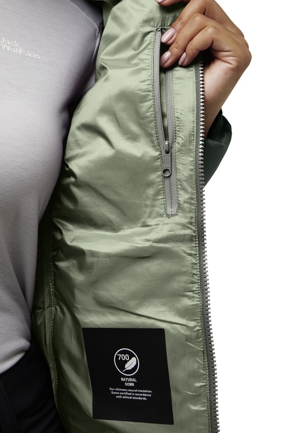 Jack Wolfskin Nebelhorn Donsjas Dames Groen | 71778257