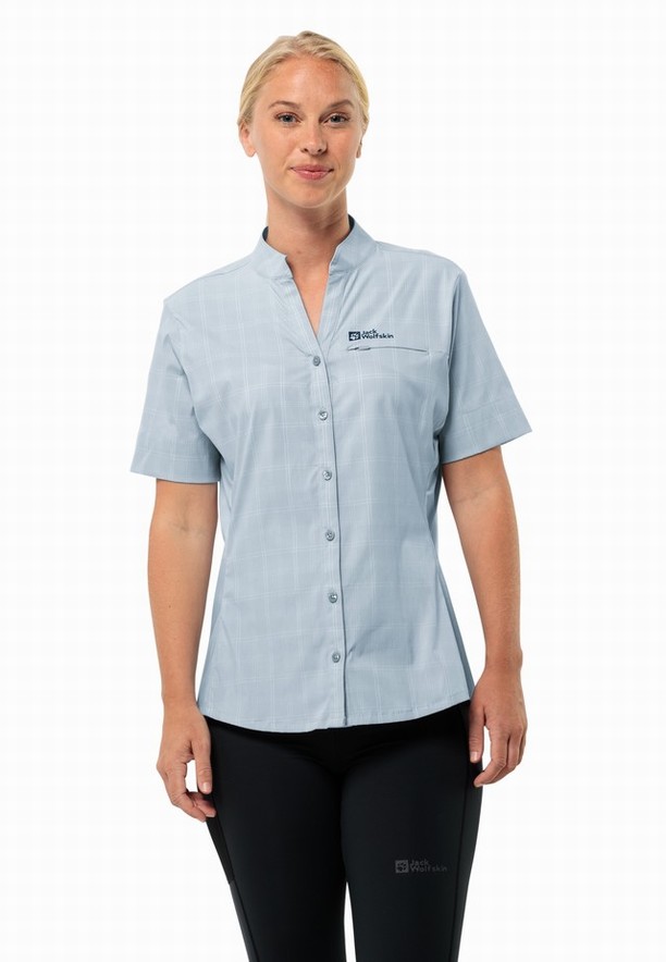 Jack Wolfskin Norbo S/s Overhemd Dames Blauw | 47402336