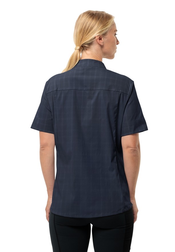 Jack Wolfskin Norbo S/s Overhemd Dames Donkerblauw | 60019895