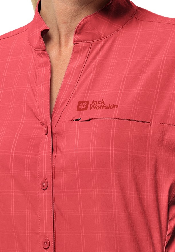 Jack Wolfskin Norbo S/s Overhemd Dames Rood | 75557570