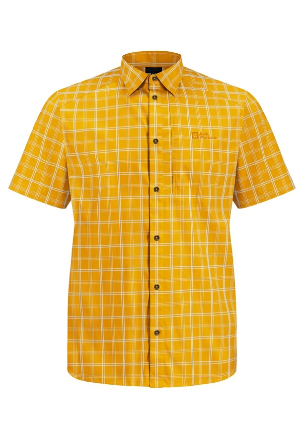 Jack Wolfskin Norbo S/s Overhemd Heren Geel | 78177461