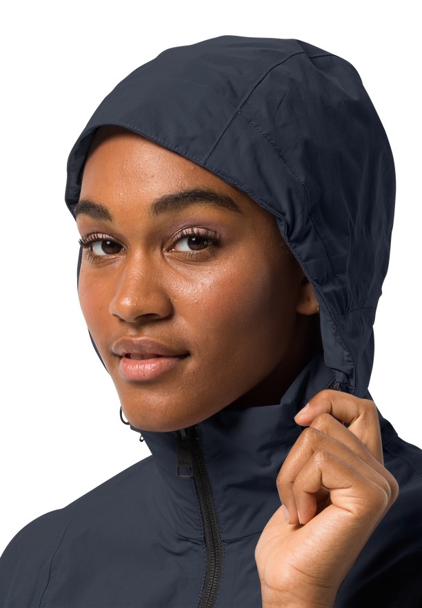 Jack Wolfskin Norden Port Regenjas Dames Donkerblauw | 12560777