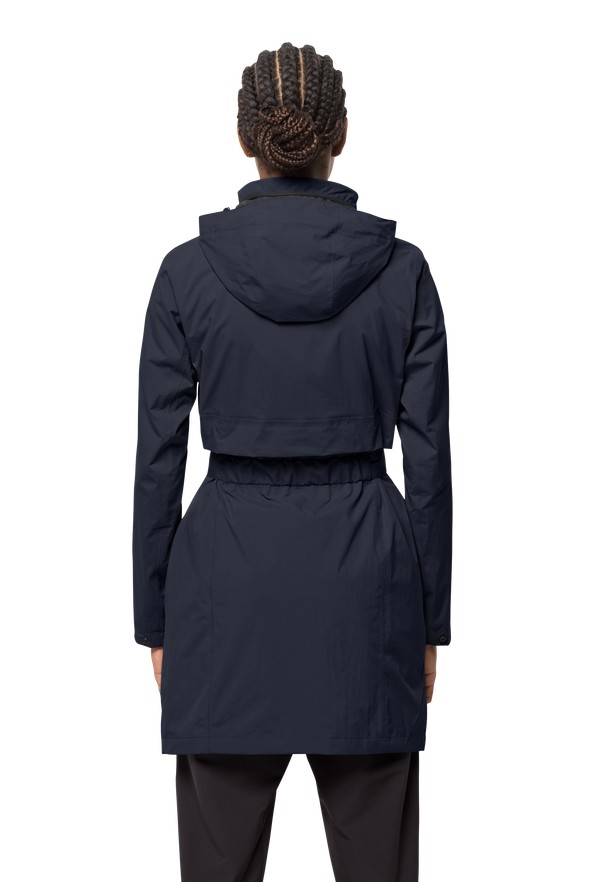 Jack Wolfskin Norden Port Regenjas Dames Donkerblauw | 12560777