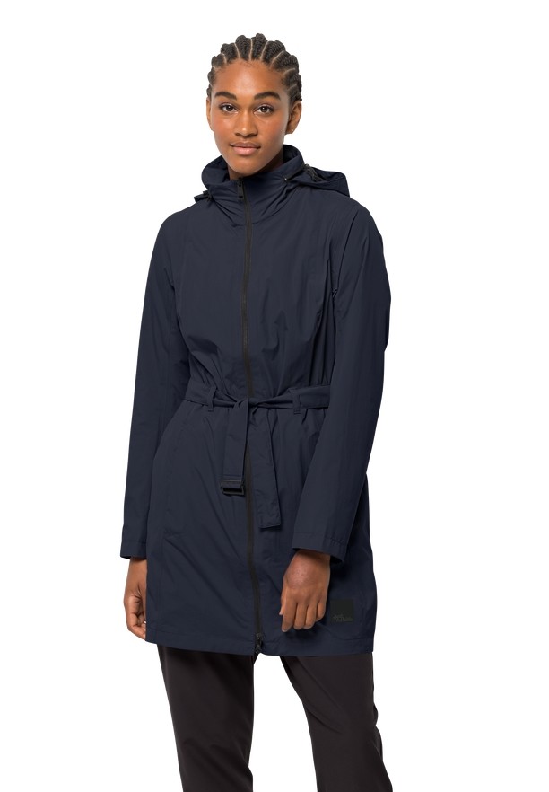 Jack Wolfskin Norden Port Regenjas Dames Donkerblauw | 12560777
