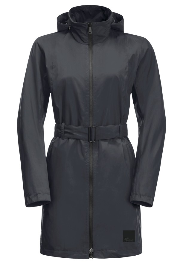 Jack Wolfskin Norden Port Regenjas Dames Zwart | 16610867