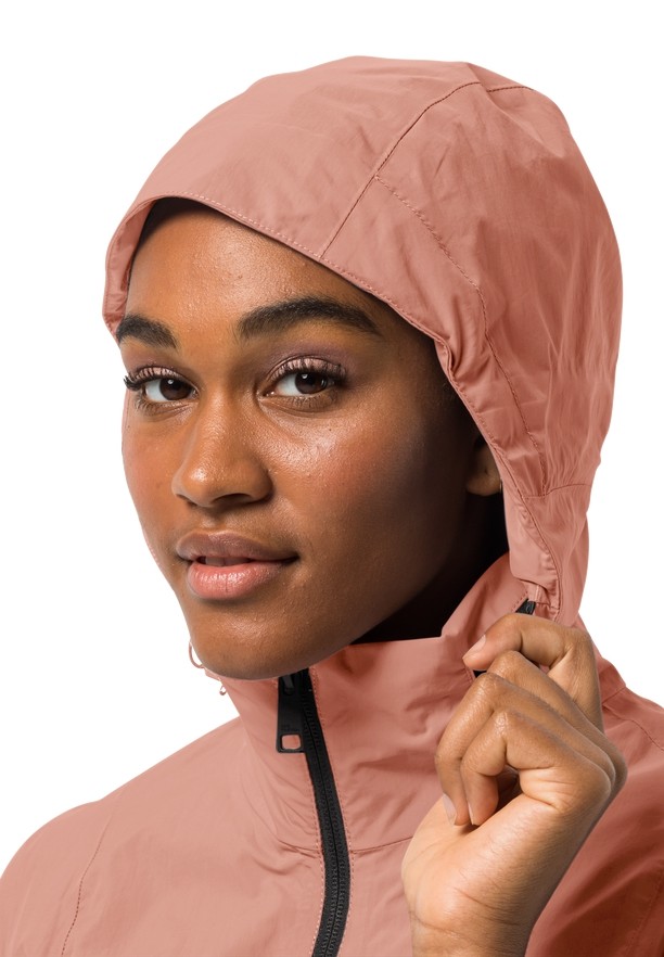 Jack Wolfskin Norden Port Regenjas Dames Roze | 46632051