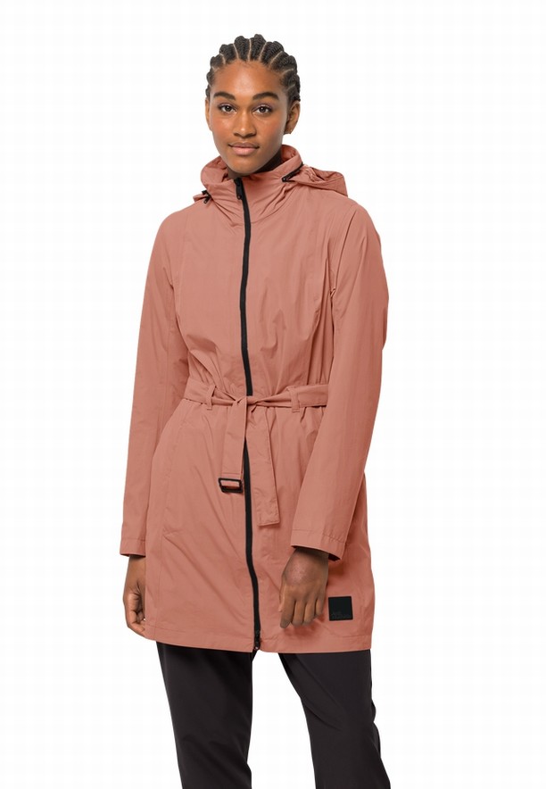 Jack Wolfskin Norden Port Regenjas Dames Roze | 46632051